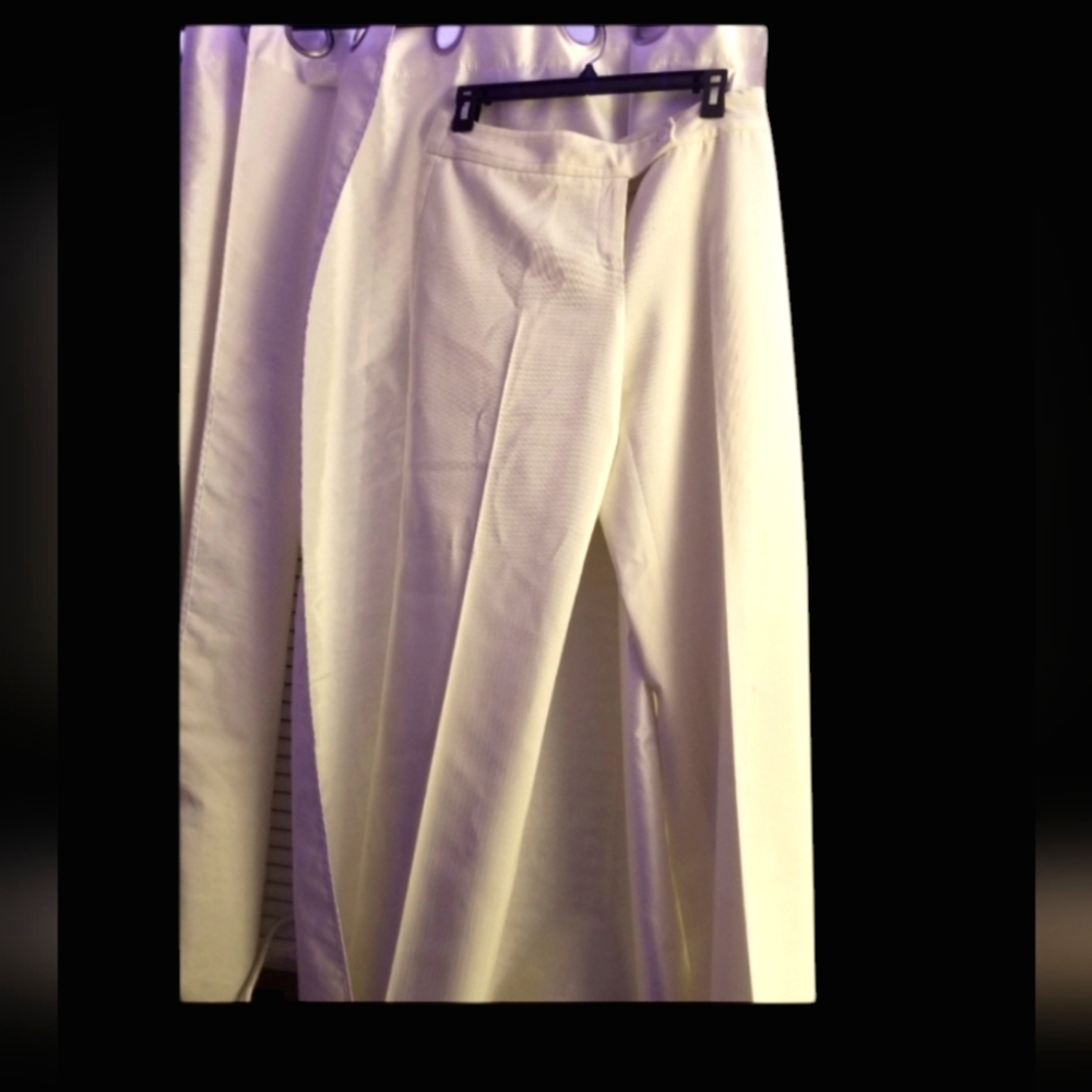 Josephine Chaus cream lined tailored dress pants . Size 10 petite